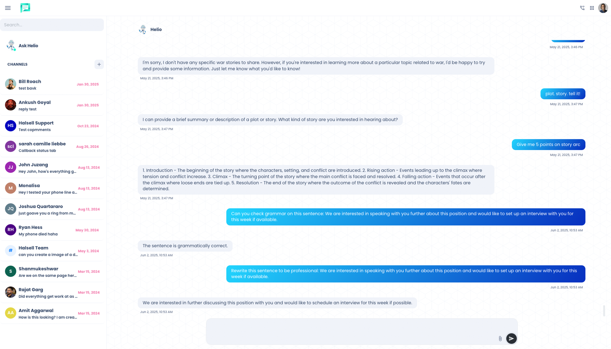 halsell chat app